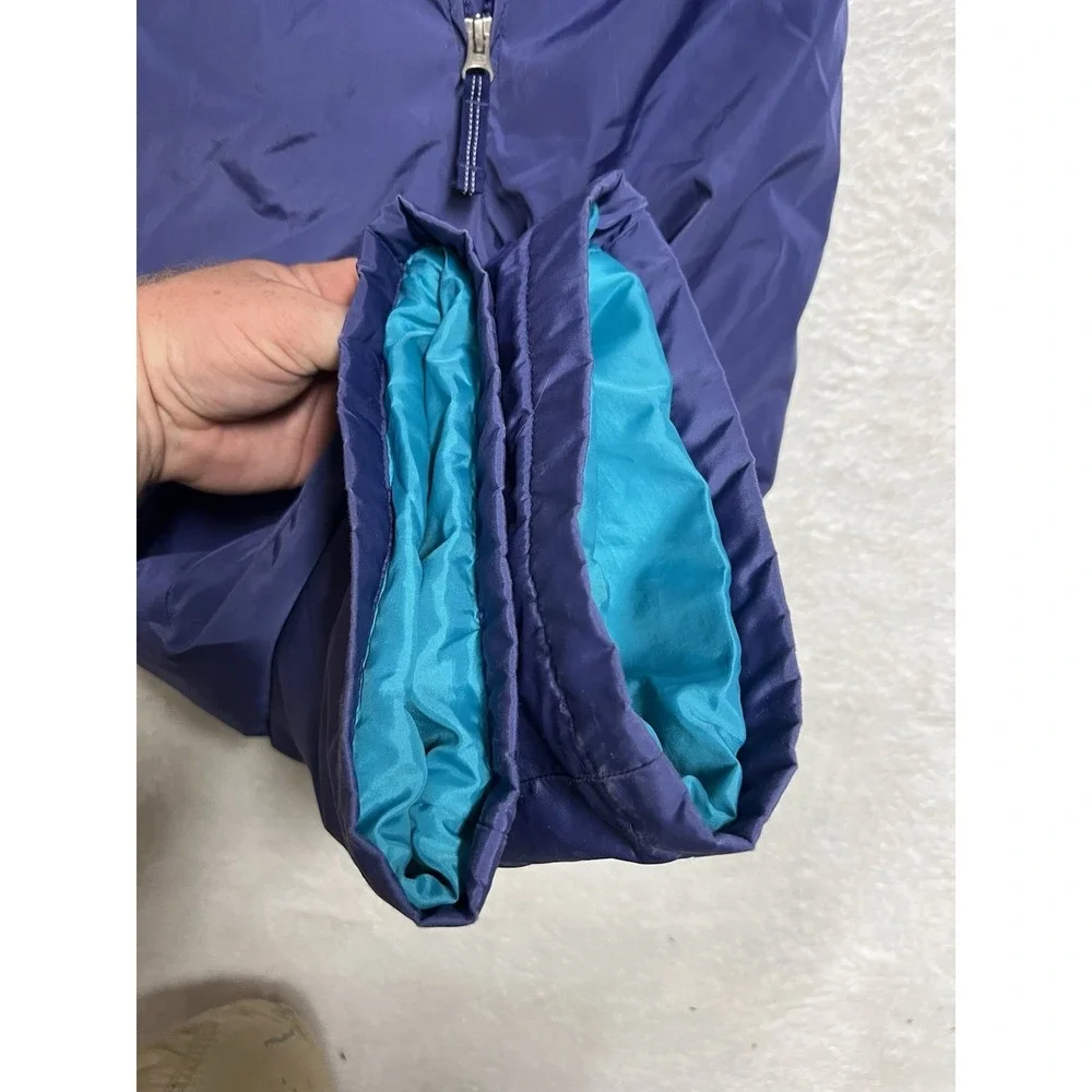 Lands' End Kids Snow Bibs Size 7 Purple Insulated Winter Ski Snow Pants